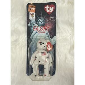 Ty Teenie Beanie Baby‎ Glory the Bear USA 1999 Mcdonalds new sealed in plastic